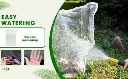 Ultra-Fine Mesh Garden Cover 2-Pack 6.56ft – White, Drawstring & Zipper for Pest Protection. - color: Fruit Tree Net_a