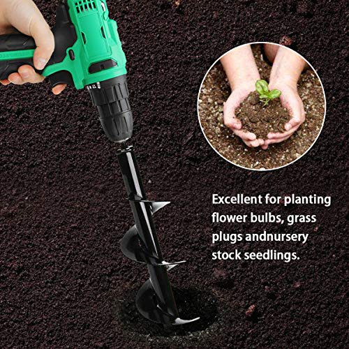 9x25cm Garden Spiral Auger Drill Bit, Post Hole Digger for Bulbs - color: 9x25cm