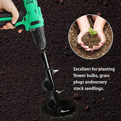 9x25cm Garden Spiral Auger Drill Bit, Post Hole Digger for Bulbs - color: 9x25cm