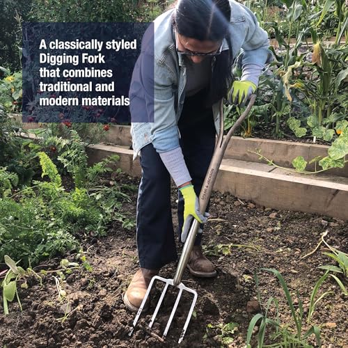 Spear & Jackson Traditional Stainless Steel Digging Fork, Heavy Duty Durable Stainless Steel Garden Tool, Ideal for Digging, Aerating, and Turning Soil - style: Digging Fork