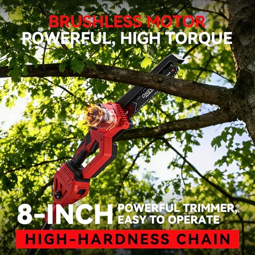ONEVAN 4-in-1 Battery Pole Saw & Electric Pruning Shears 2x 3.0Ah Battery