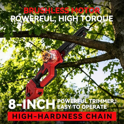 ONEVAN 4-in-1 Battery Pole Saw & Electric Pruning Shears 2x 3.0Ah Battery