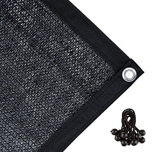 Agfabric 70% Sunblock Shade Cloth with Grommets for Garden Patio 10’ X 12’, Black - size: 10 x 12 ft - 70%