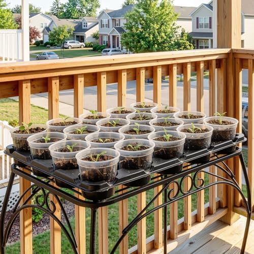 homenote 5 Pack Reusable 20 Cell Seed Starter Trays for 3 Inch Nursery Pots - size: 3 Inch, style: 5 Pack Seed Starter Tray