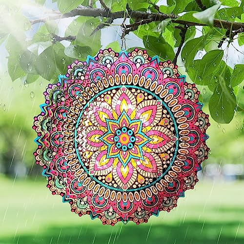 Wind Spinner Mandala Blossom 3D Kinetic Wind Spinners Outdoor - color: Mandala Blossom