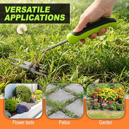 Hand Weeder Puller Tool,2 in1 Heavy Duty Stainless Steel Root Removal Tools - size: 2-PCS