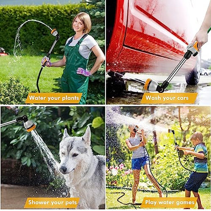 RESTMO Heavy Duty Metal Hose Wand, Watering Wand for Garden Hose - color: Yellow