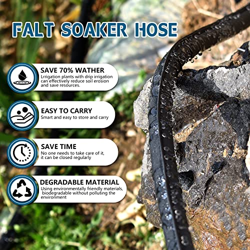 4-Pack Short Soaker Hose 10FT for Vegetable Beds - size: 10FT 4Pack