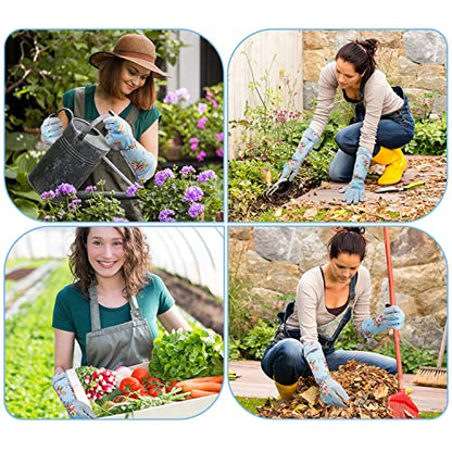 WANCHI Garden Gloves for Women Gift,Heavy Duty Gardening Gloves,Blue Medium - color: Blue, size: Medium (Pack of 1)