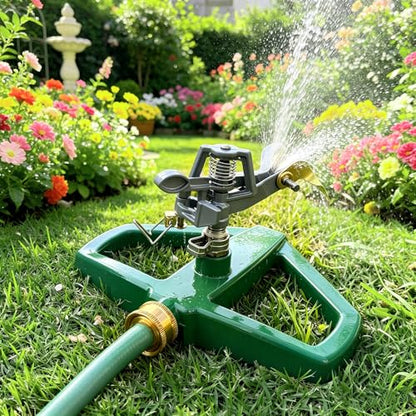 Adjustable Rotating Automatic Water Sprinkler for Yard with Metal Base, Large Area Irrigation