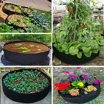 ZtohPyo 2-Pack 50 Gallon Plant Grow Bags, Large Fabric Raised Garden Bed with Handles,Durable Garden Beds Planters Aeration Gardening Container to Grow Vegetables for Outdoor Plants - size: 2-pack 50 Gallon