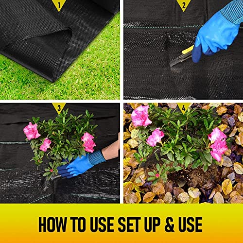 LAVEVE 3FT x 50FT Weed Barrier Landscape Fabric Heavy Duty - size: 3FT×50FT