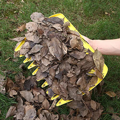 G-BAR Leaf Grabber Set Paw Handheld Hazelnut Leaf Scoop Fast Lawn Remove Fallen Collection Great Tool Lawn Claw Leaf Blade Used to Pick Up Leaves, Grass Clippings, Trash (Yellow)