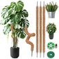 4 Pack Moss Pole, 27.5 Inches Bendable Coco Coir Poles Monstera Plant Support for Climbing Indoor Plants, DIY Plant Stakes Kit Support for Pothos, Philodendron,Potted Plants - size: 27.5 Inches(4 Pack)