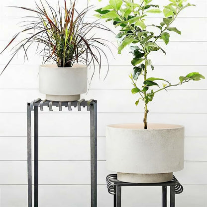Succulent Pots, 8"+6" Plant Pots, Ceramic Planters for Indoor Plants - color: White