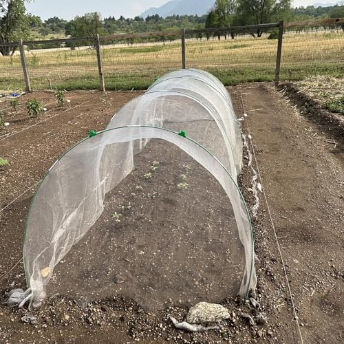 Garden Hoops Grow Tunnel, 6 Sets 8ft Rust-Proof Fiberglass Frame, 36pcs