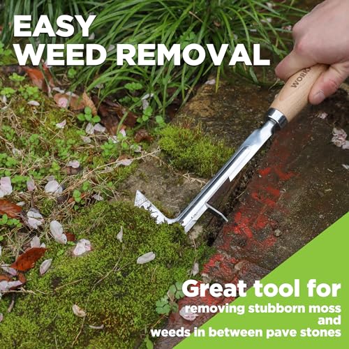 WORKPRO Crack Weeder, 12" Stainless Steel Crevice Weeding Tool