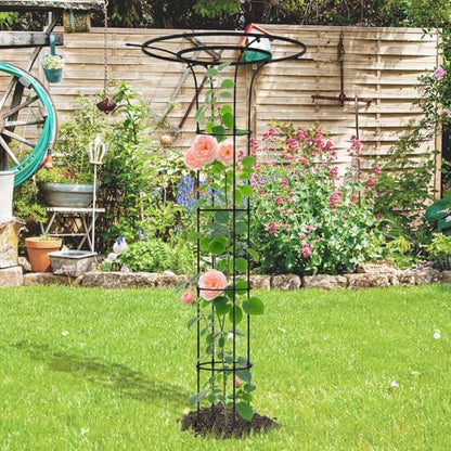 Trellis for Climbing Plants Outdoor 69" H, Mushroom Top Trellis,1Pack - size: 1 pack(Round)