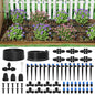 2026 Upgrade 256FT Quick-Connect Drip Irrigation System Kit with 1/4” & 1/2” Fast-Lock Tubing, Adjustable Emitters & Sprinklers for Garden & Greenhouse - size: 256 FT