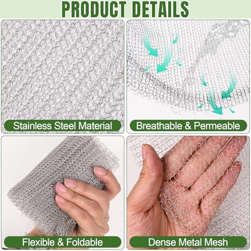 8 PCS 10 Gallon Root Guard Gopher Proof Wire Baskets, Stainless Steel Gophers Moles Voles Proof Mesh Baskets, Underground Cages for Protecting Plant Roots, Trees, Flowers, Crops, Tubers - size: 10 Gallon X 8 PCS