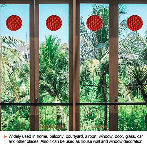 PATIKIL Bird Scare Reflective Devices, 20 Pack Self-Adhesive Keep Bird Away Drive Reflector for Balcony Window Door, Red