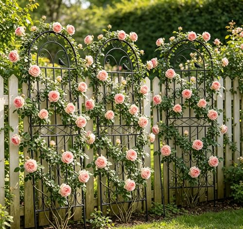 2 Pack 70.8"x19.7" Metal Gardon Trellis for Climbing Plants Outdoor, - size: 2P: 70.8" H x 19.7" W