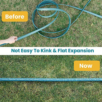 LINEX Sprinkler Soaker Hose 25ft x 2, Garden Lawn Watering Hose with Stakes - size: 50FT(25FT*2pack)