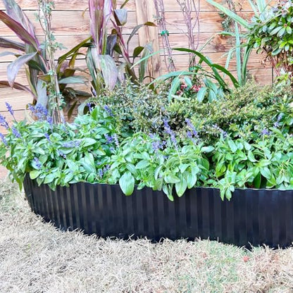 Anleolife Galvanized Steel Garden Landscape Edging Roll, 60FT x 8" Black - color: Black, size: 8 inch× 60 ft