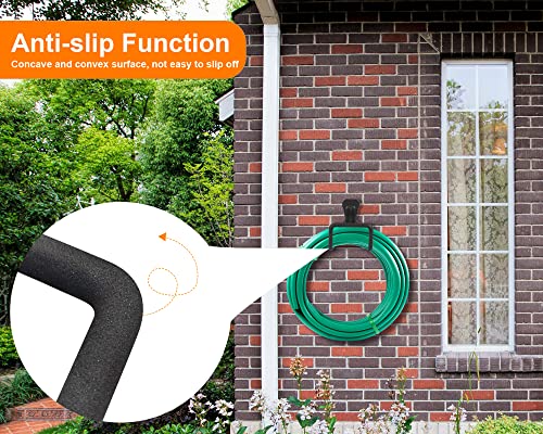 Heavy Duty Hose Hanger Garden Hose Storage Water Hose Holders for Outside - color: 2pcs Black