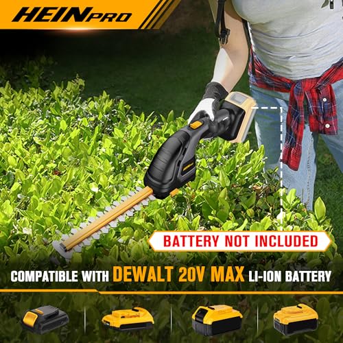 HEINPRO Cordless Hedge Trimmer Compatible with DEWALT 20V MAX Battery - size: 8.7-INCH