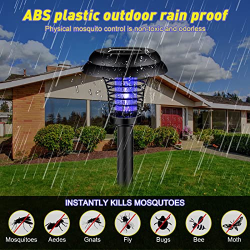 Qualirey 4 Bug Zapper, Plastic Black Exterior, Purple, White Light - color: Black Exterior, Purple, White Light