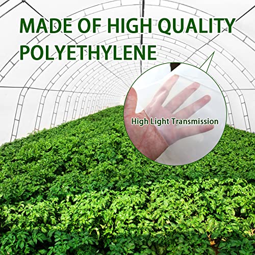 LSGCQ 6 mil Greenhouse Plastic Film Sheeting Cover, 25 x 40 Ft - size: 25 X 40 Ft