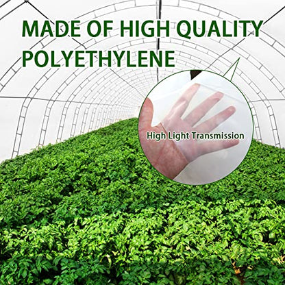 LSGCQ 6 mil Greenhouse Plastic Film Sheeting Cover, 25 x 40 Ft - size: 25 X 40 Ft