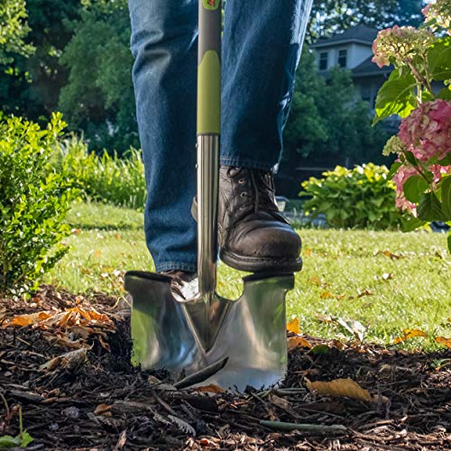 Radius Garden 202 PRO Ergonomic Stainless Steel Shovel, Original Green - style: Round Point Shovel