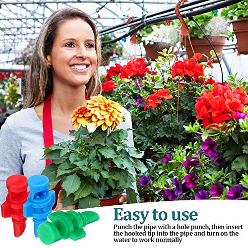 Mudder 150 Pcs Drip Irrigation Emitters, Micro Water Spray Nozzle