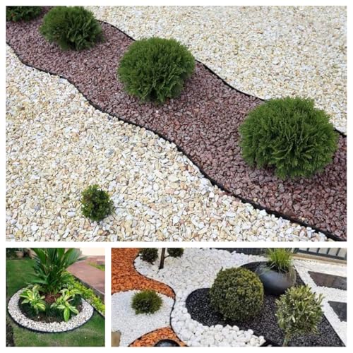 Anleolife 40FT NO-DIG Garden Landscape Edging with 48 Spikes, 2IN Black - style: 40FT+48pcs Anchoring Spikes