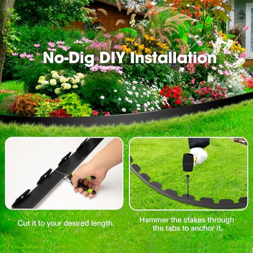 VIVOSUN Landscape Edging Kit 33ft Long 2in High