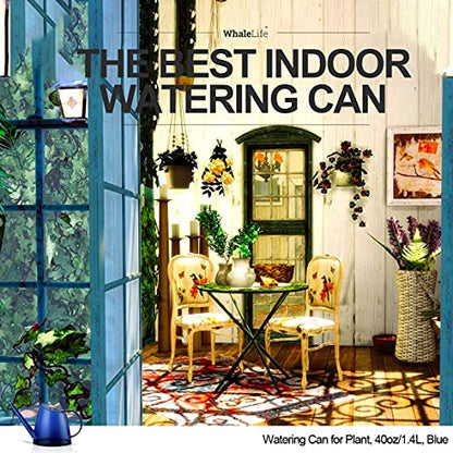 Small Indoor Plant Watering Can Long Spout 1.4L Blue - color: Blue