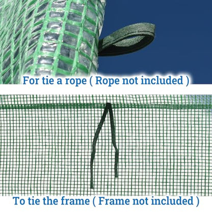 BenefitUSA Greenhouse Replacement PE Cover ONLY for Walk-in Greenhouse 2 Zipper Doors Air Ventilation, Frame NOT Included (15'x7'x7', Green) - size: 15'x7'x7', Green