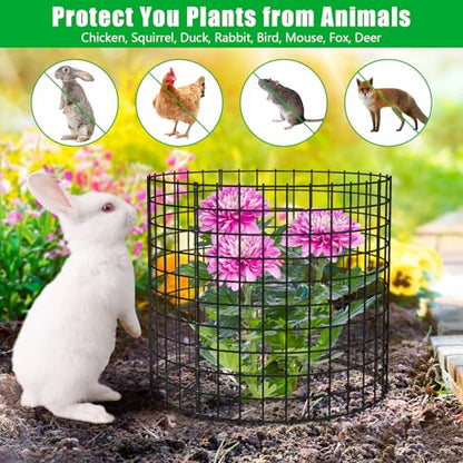 10 Pack Plant Protectors from Animals, 13x12 Plant Cages for Outdoor Plants - size: 10 PACK-13x12inch