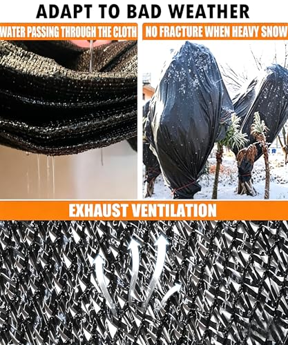 e.share 40%-50% Black Garden Shade Cloth,10X14FT Mesh Tarp with Grommets - size: 10ft X 14ft, style: 40%