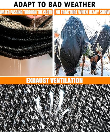 e.share 40%-50% Black Garden Shade Cloth,10X18FT Mesh Tarp with Grommets - size: 10 FT X 18 FT, style: 40%