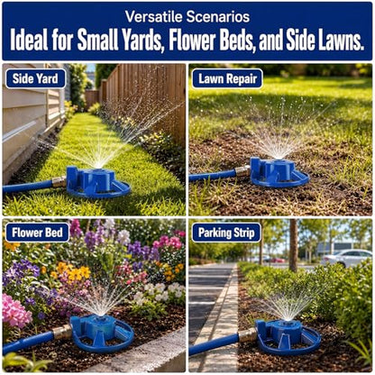 Domensi 1 Pcs Cast Iron Lawn Sprinkler for Yard Heavy Duty Garden Sprinkler