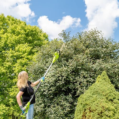 Earthwise CVPH43018 4.5-Amp 2-in-1 Convertible Pole Hedge Trimmer - style: 2-in-1 Pole Hedge Trimmer