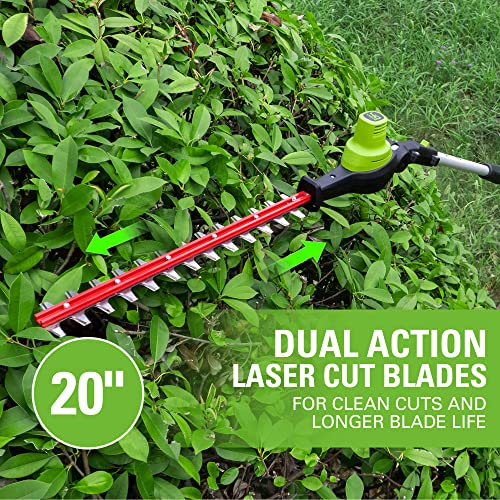 Greenworks 40V 10 in Pole Saw, Hedge Trimmer Kit, Tool Only - size: Brushless Combo Kit (2.5Ah)