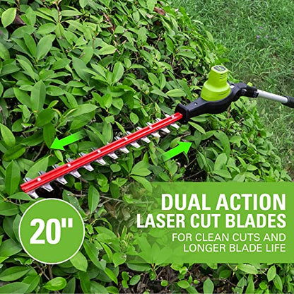 Greenworks 40V 10 in Pole Saw, Hedge Trimmer Kit, Tool Only - size: Brushless Combo Kit (2.5Ah)