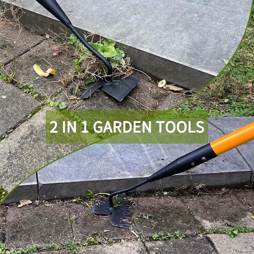 Weed Puller Tool, Heavy Duty Long Handle Stand Up Manual Weeder Remove for Yard Lawn Patio Garden -55Inch