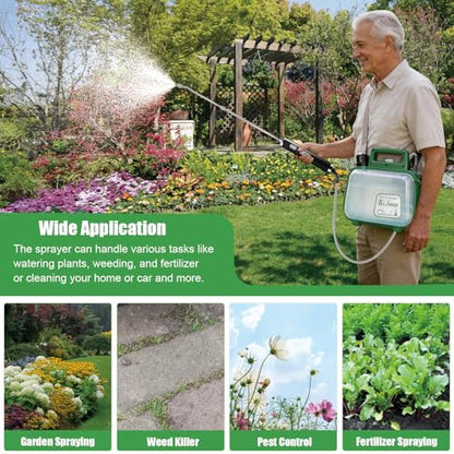 2 Gallon Electric Garden Sprayer，Battery Powered Sprayer