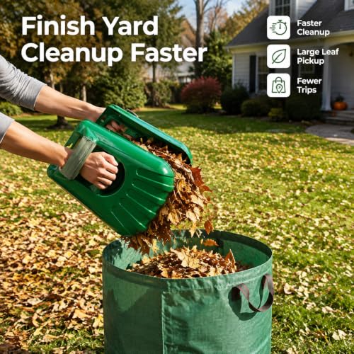 Gardzen Plastic Large Leaf Scoop Hand Rakes - style: Scoops