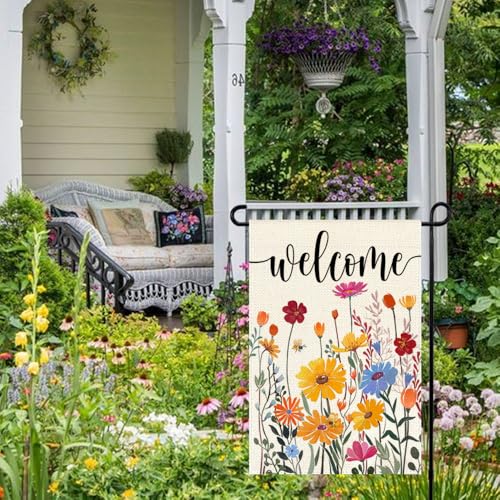 Spring Summer Garden Flag 12x18 Inch Outside Yard Porch Decoration - size: 12" x 18"